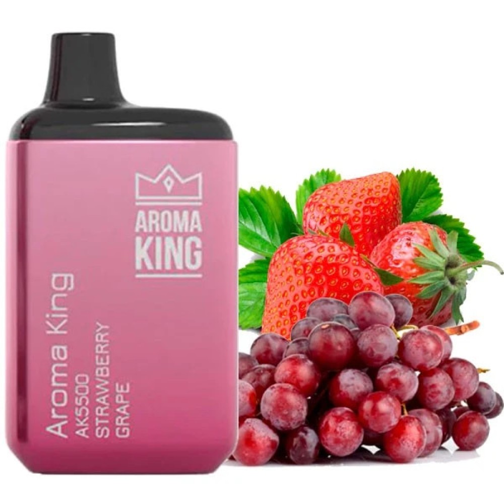 Jednorazowy papieros elektroniczny Aroma King Strawberry Grape (5500 zaciągnięć)