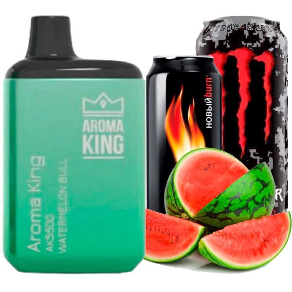 Jednorazowy papieros elektroniczny Aroma King Watermelon Bull (5500 zaciągnięć)