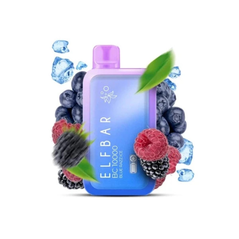 Jednorazowy papieros elektroniczny Elf Bar BC Blue Razz Ice (10000 zaciągnięć)