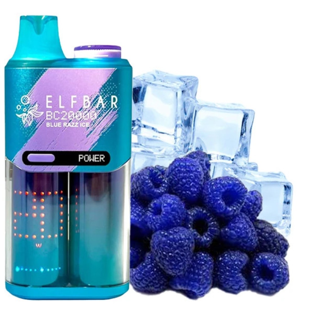 Jednorazowy papieros elektroniczny Elf Bar BC Blue Razz Ice (20000 zaciągnięć)