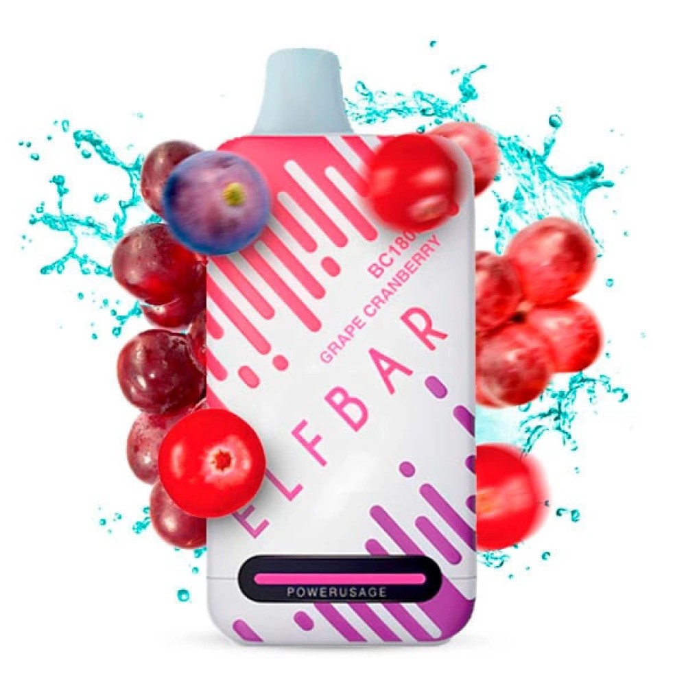 Jednorazowy papieros elektroniczny Elf Bar BC Grape Cranberry (18000 zaciągnięć)