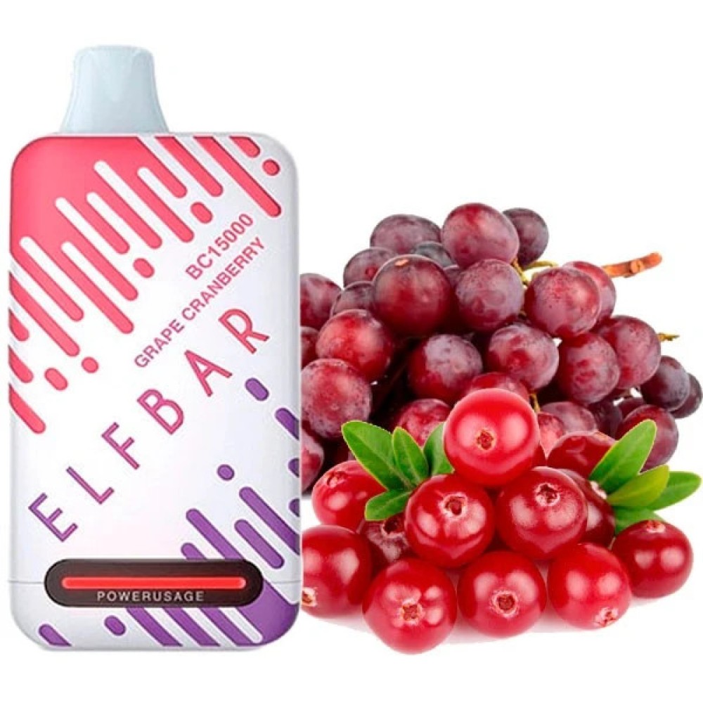 Jednorazowy papieros elektroniczny Elf Bar BC Grape Cranberry (15 000 zaciągnięć)