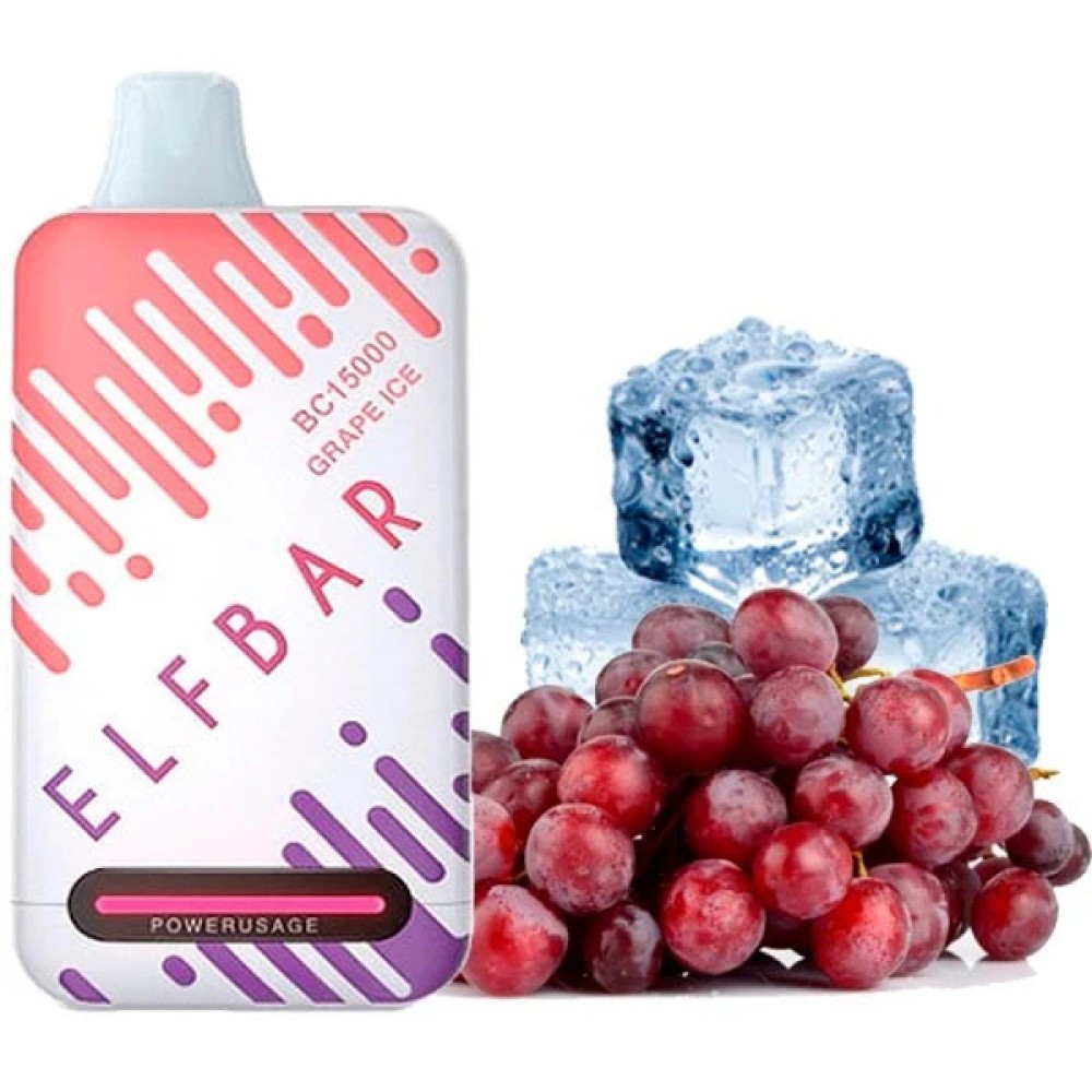Jednorazowy papieros elektroniczny Elf Bar BC Grape Ice (Grape Ice) (15000 zaciągnięć)