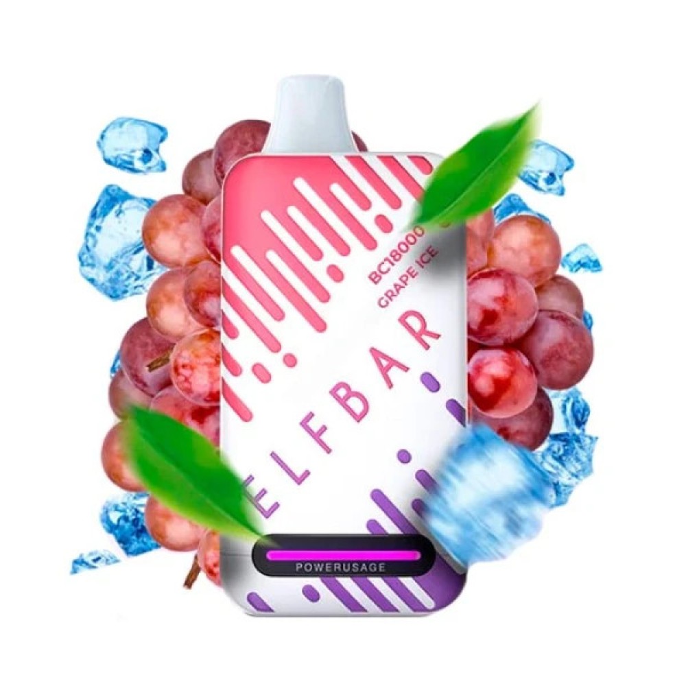 Jednorazowy papieros elektroniczny Elf Bar BC Grape Ice (Grape Ice) (18000 zaciągnięć)