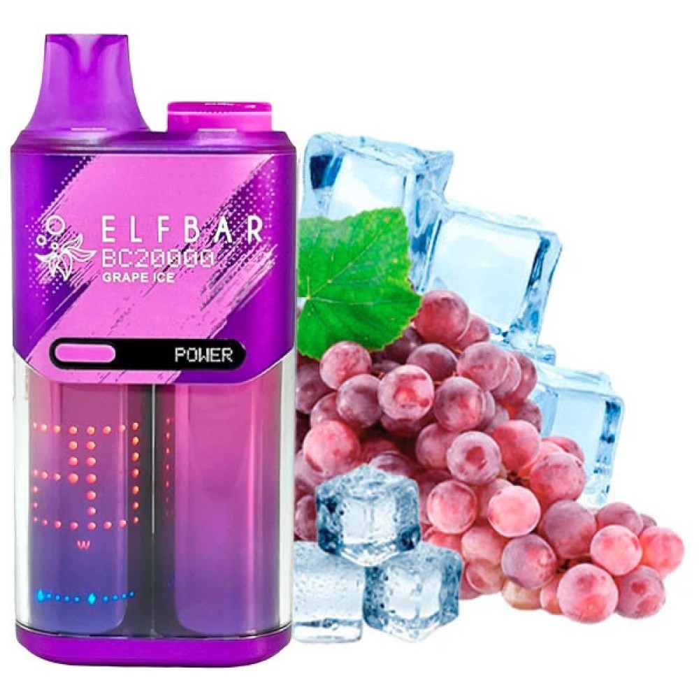 Jednorazowy papieros elektroniczny Elf Bar BC Grape Ice (Grape Ice) (20000 zaciągnięć)