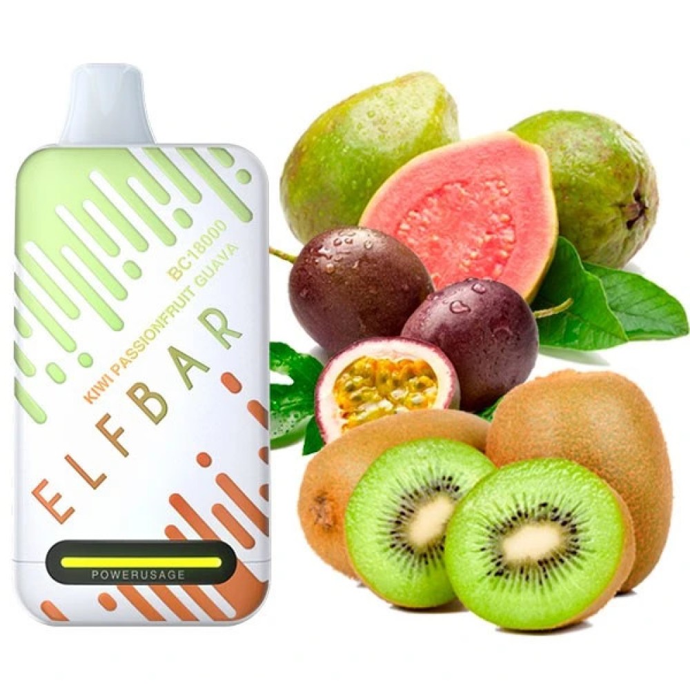 Jednorazowy papieros elektroniczny Elf Bar BC Kiwi Passion Fruit Guava (Kiwi Passion Fruit Guava) (18000 zaciągnięć)