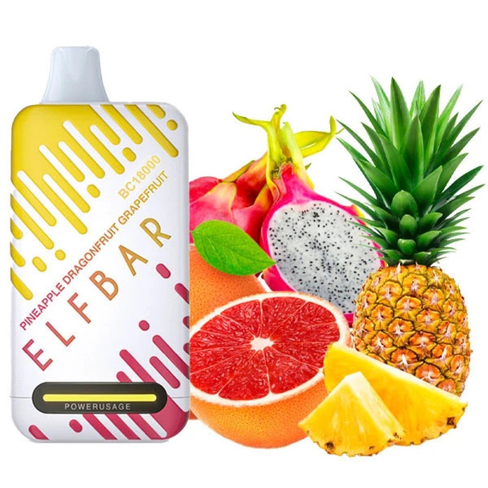 Jednorazowy papieros elektroniczny Elf Bar BC Pineapple Dragonfruit Grapefruit (Pineapple Pitaya Grapefruit) (18000 zaciągnięć)