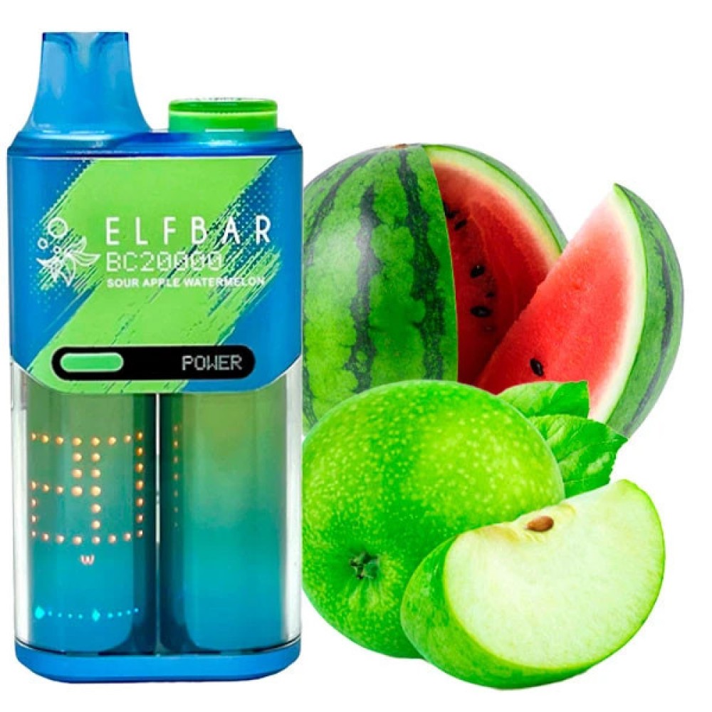 Jednorazowy papieros elektroniczny Elf Bar BC Sour Apple Watermelon (Sour Apple Watermelon) (20000 zaciągnięć)