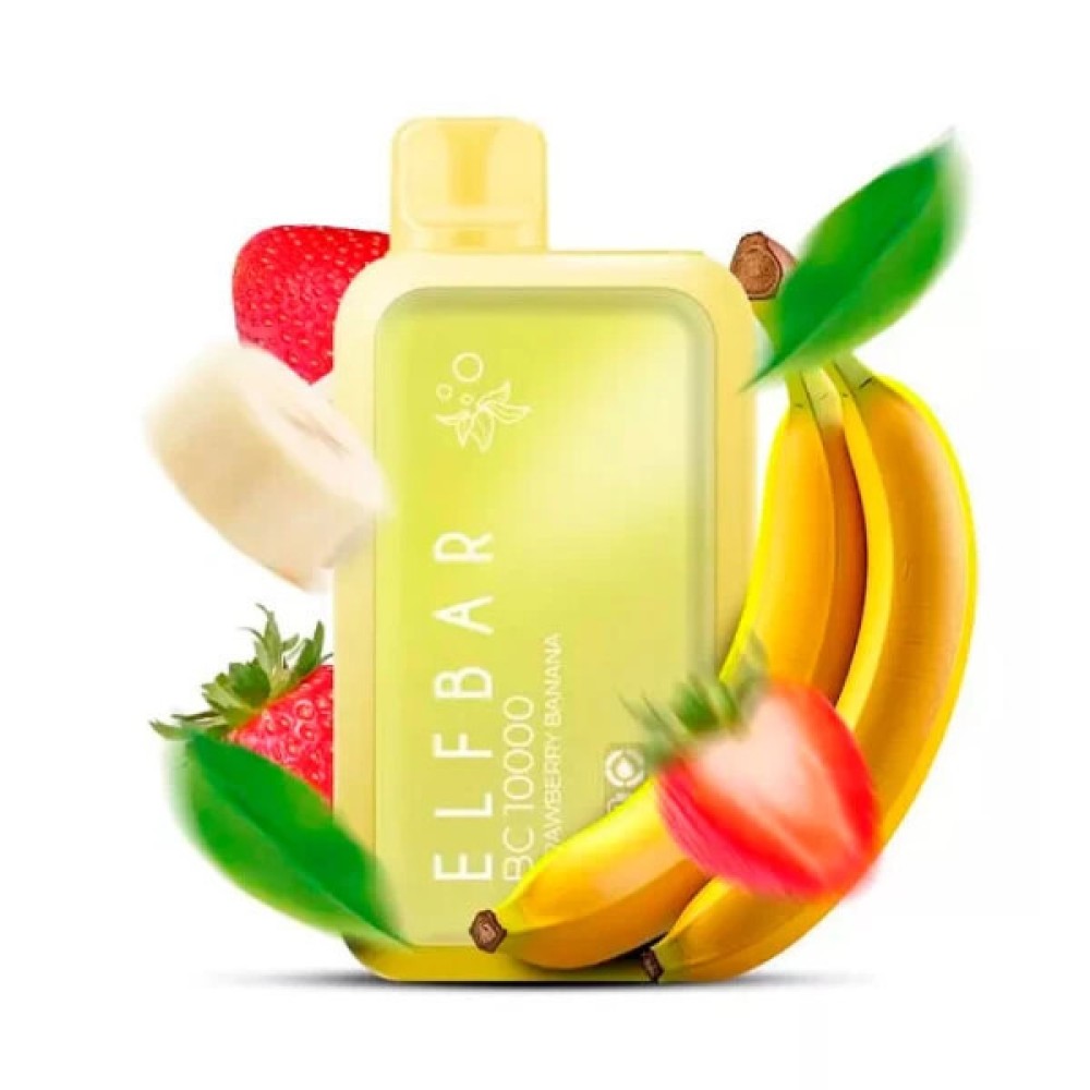 Jednorazowy papieros elektroniczny Elf Bar BC Strawberry Banana (Strawberry Banana) (10000 zaciągnięć)