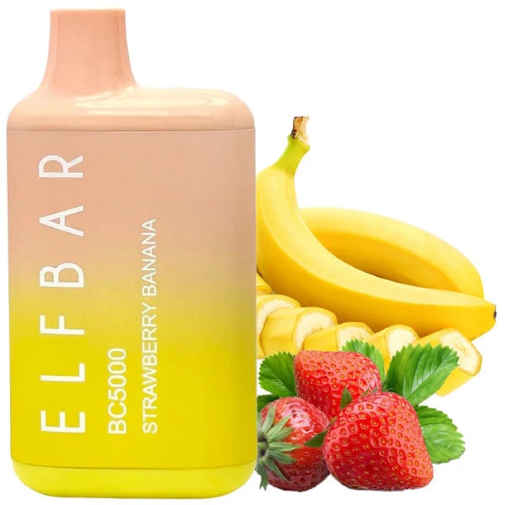 Jednorazowy papieros elektroniczny Elf Bar BC Strawberry Banana (5000 zaciągnięć)
