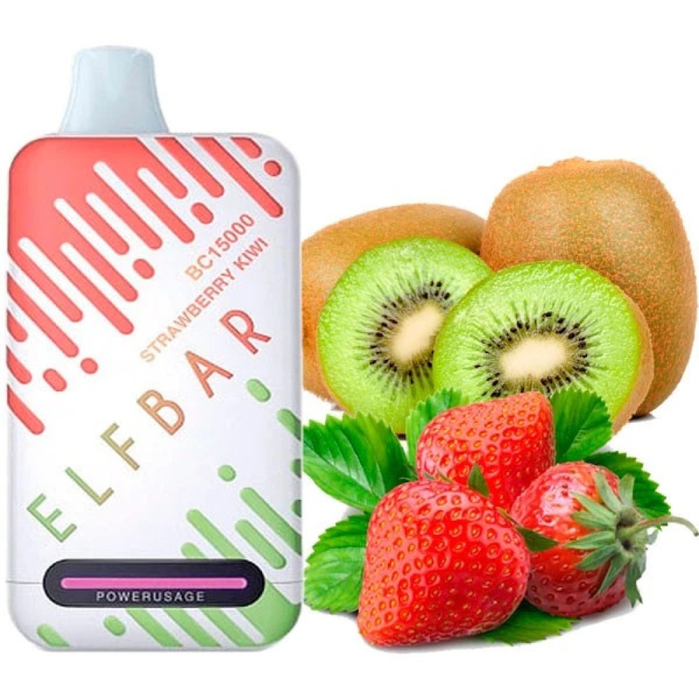 Jednorazowy papieros elektroniczny Elf Bar BC Strawberry Kiwi (Strawberry Kiwi) (15000 zaciągnięć)