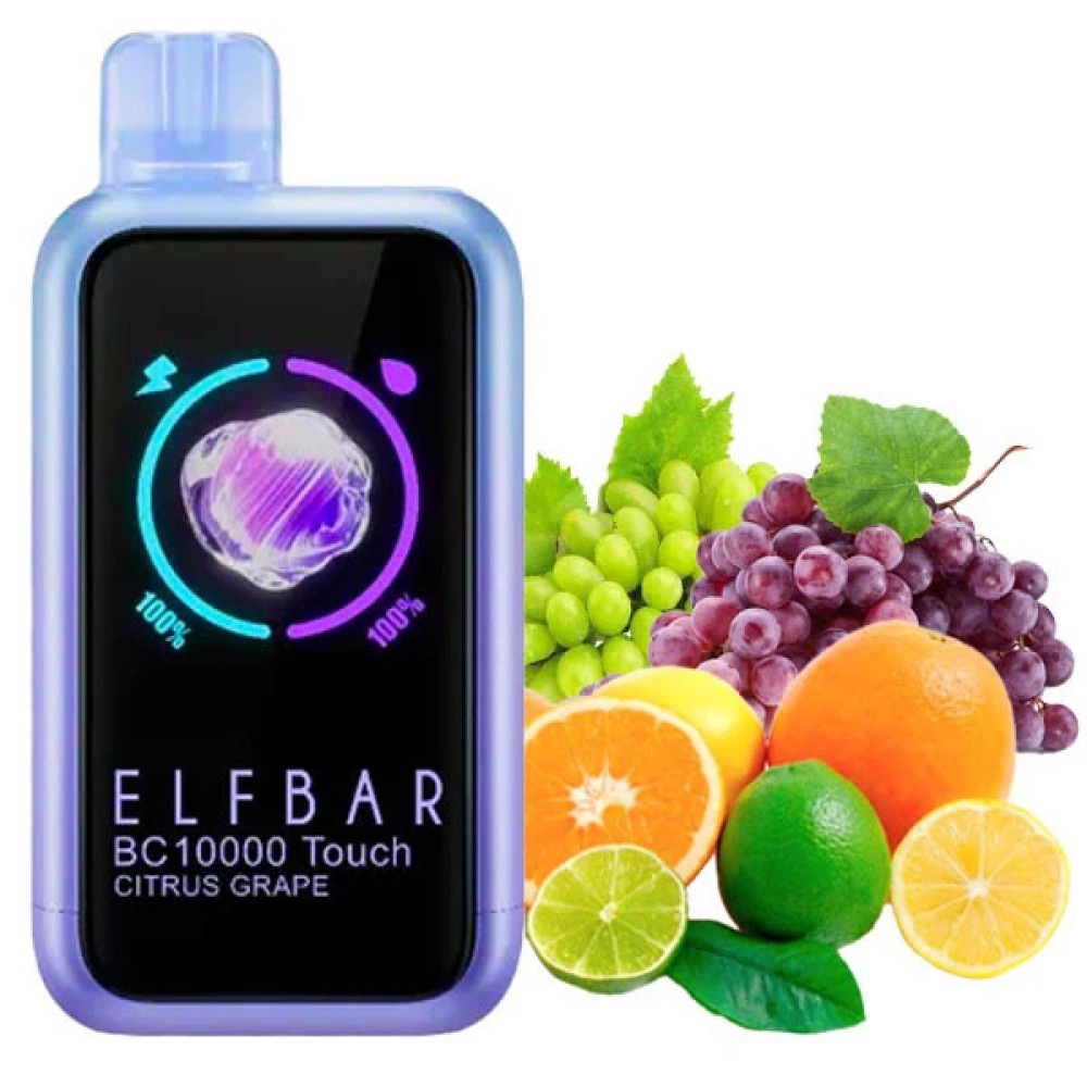Jednorazowy papieros elektroniczny Elf Bar BC Touch Citrus Grape (10000 zaciągnięć)