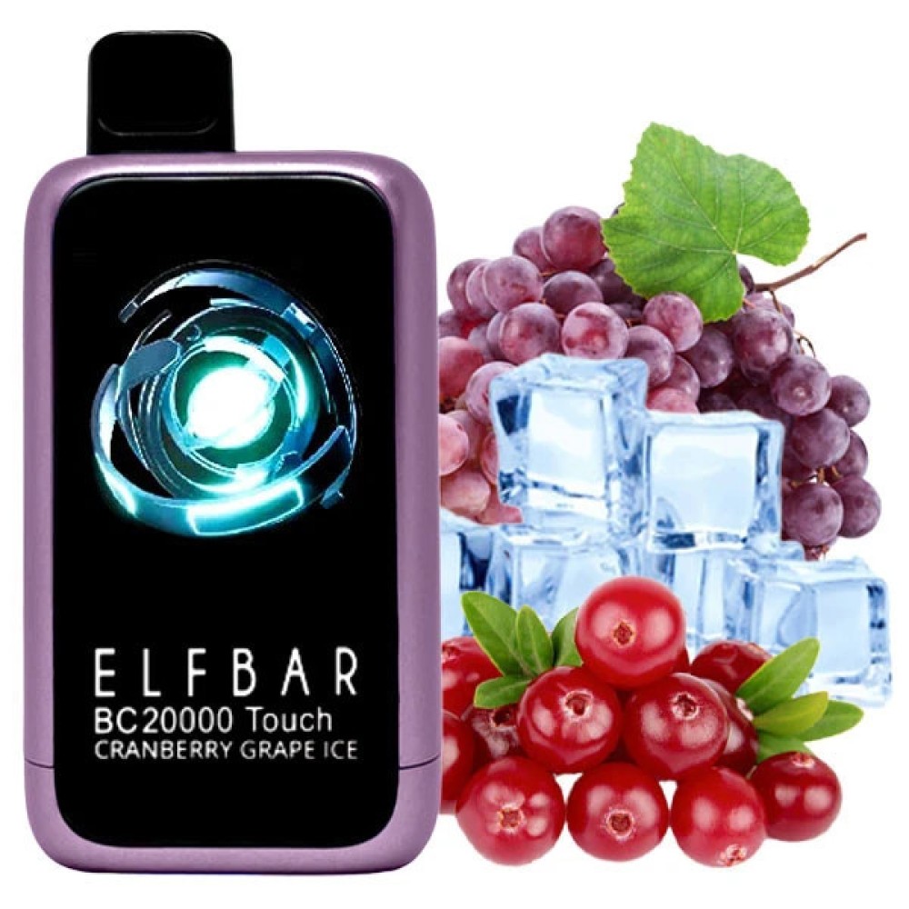 Jednorazowy papieros elektroniczny Elf Bar BC Touch Cranberry Grape Ice (Cranberry Grape Ice) (20000 zaciągnięć)