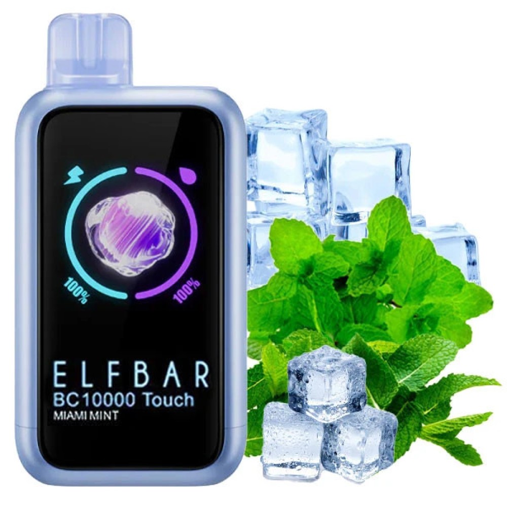 Jednorazowy papieros elektroniczny Elf Bar BC Touch Miami Mint (10000 zaciągnięć)