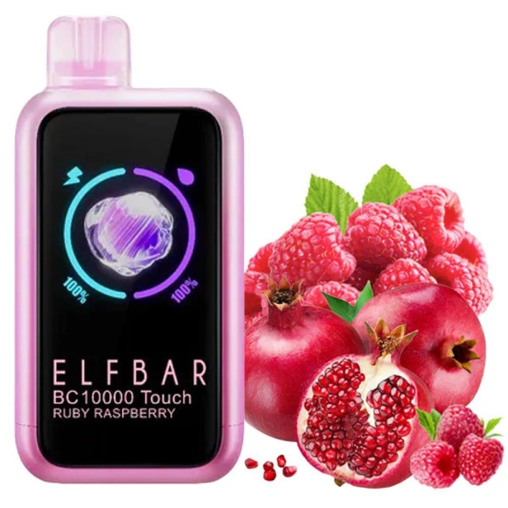 Jednorazowy papieros elektroniczny Elf Bar BC Touch Ruby Raspberry (Rabbi Raspberry) (10000 zaciągnięć)