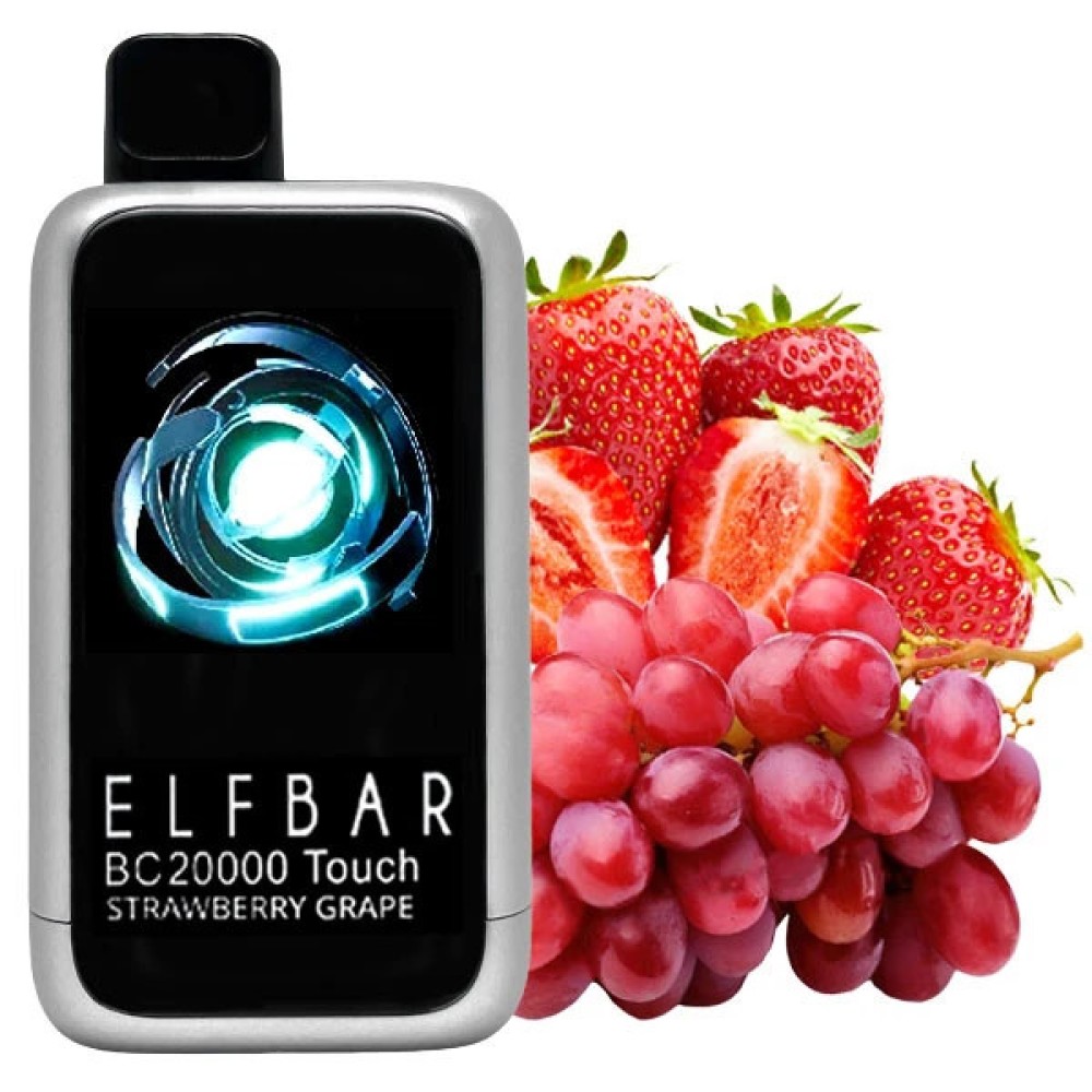 Jednorazowy papieros elektroniczny Elf Bar BC Touch Strawberry Grape (Strawberry Grape) (20000 zaciągnięć)