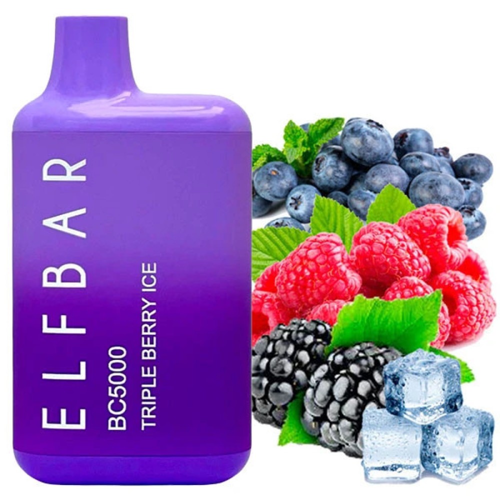 Jednorazowy papieros elektroniczny Elf Bar BC Triple Berry Ice (Triple Berry Ice) (5000 zaciągnięć)