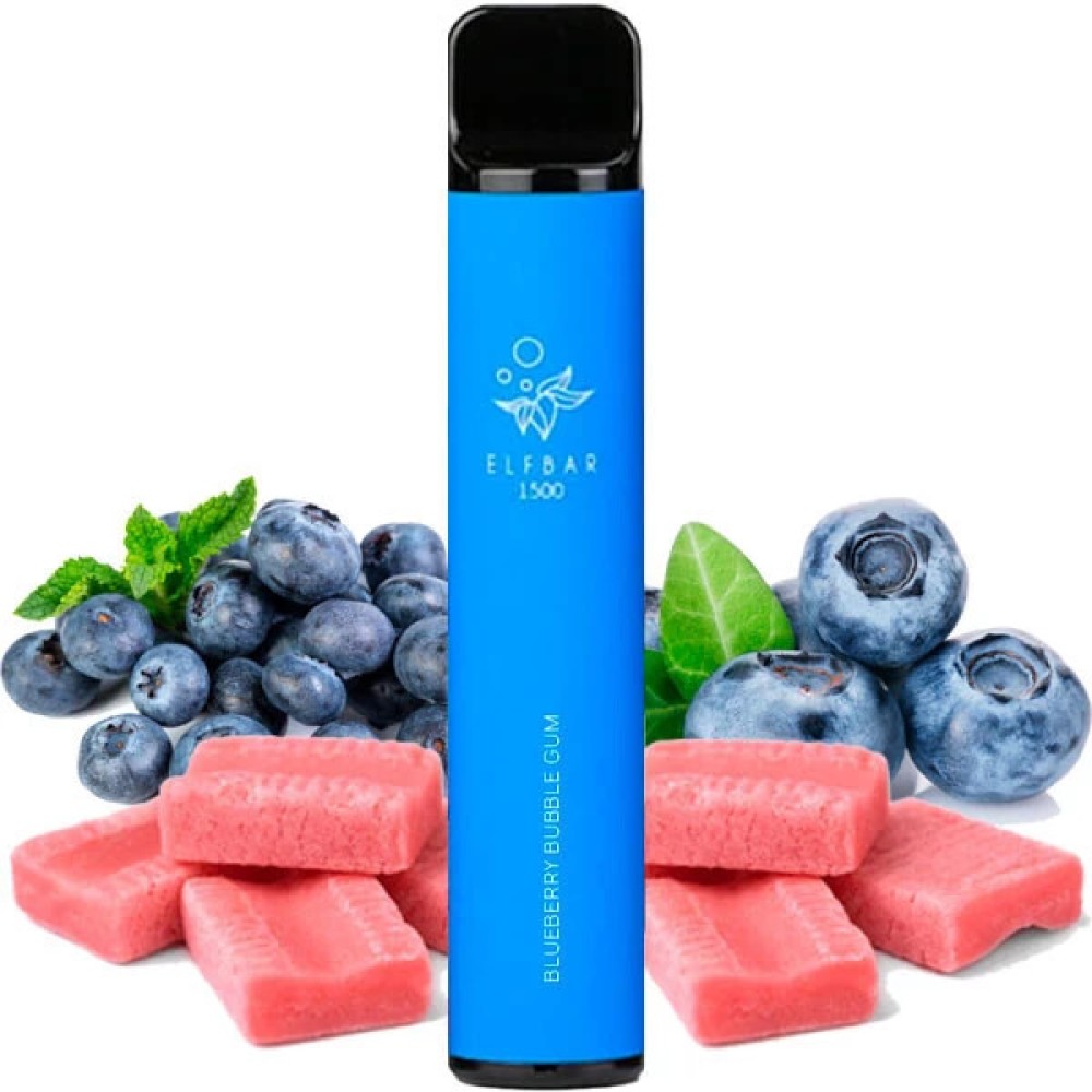Jednorazowy papieros elektroniczny Elf Bar Blueberry Bubble Gum (1500 zaciągnięć)