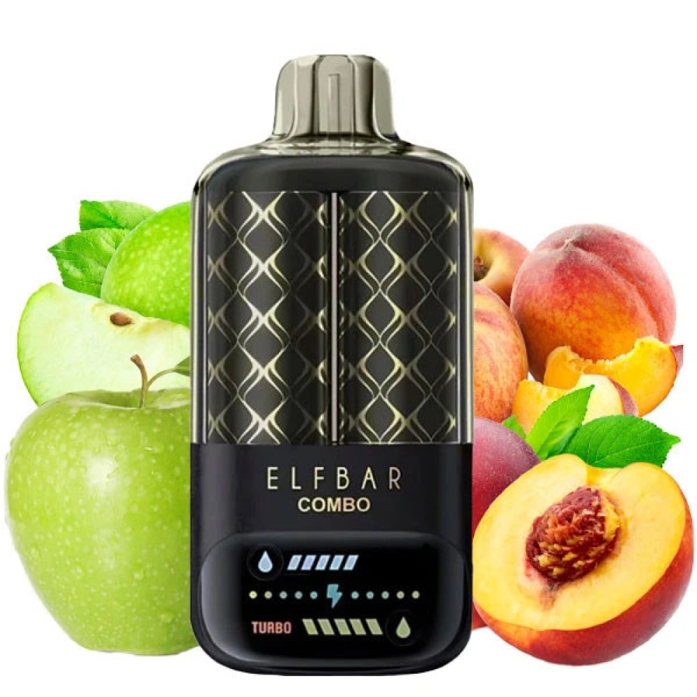 Jednorazowy papieros elektroniczny Elf Bar Combo Apple + Juicy Peach (Apple + Juicy Peach) (25000 zaciągnięć)
