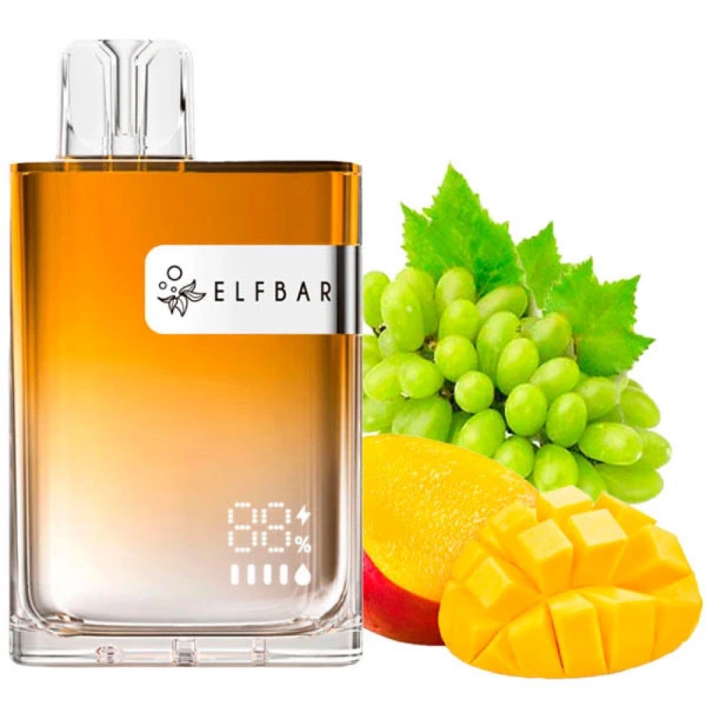 Jednorazowy papieros elektroniczny Elf Bar CR Mango Green Grape (8000 zaciągnięć)