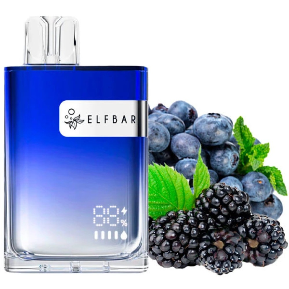 Jednorazowy papieros elektroniczny Elf Bar CR Sour Blackberry Blueberry (Sour Blackberry Blueberry) (8000 zaciągnięć)