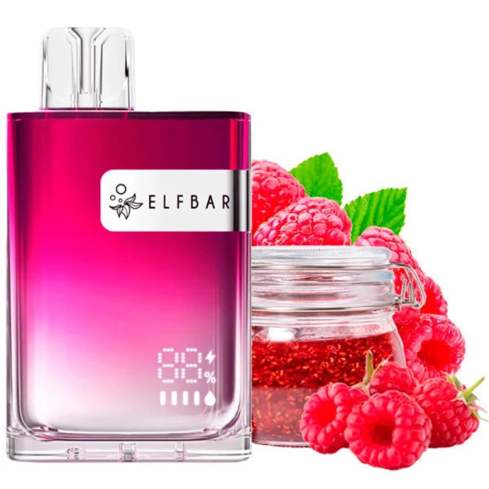 Jednorazowy papieros elektroniczny Elf Bar CR Sour Raspberry Jam (Sour Raspberry Jam) (8000 zaciągnięć)