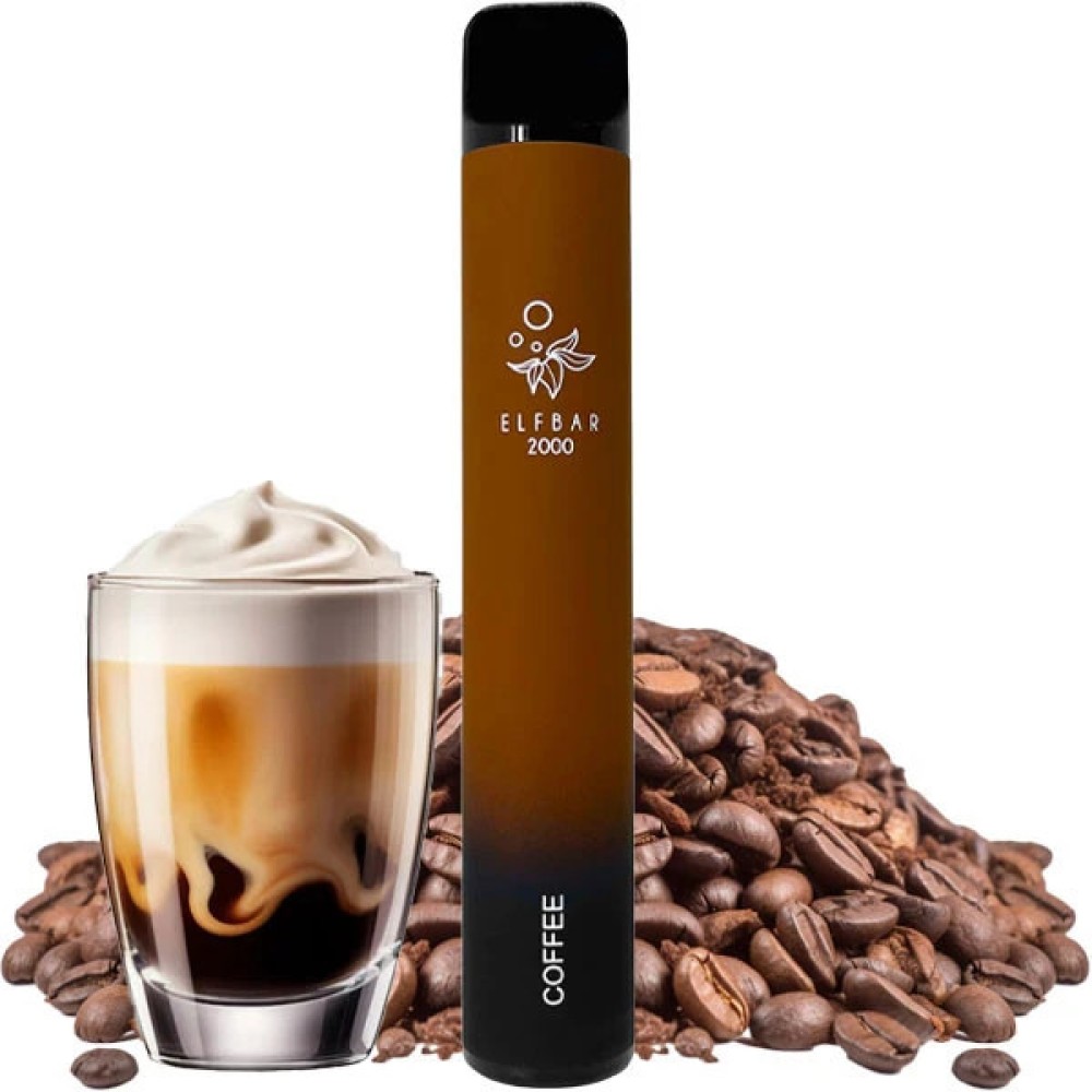 Jednorazowy papieros elektroniczny Elf Bar E-Shisha Coffee (kawa) (2000 zaciągnięć)