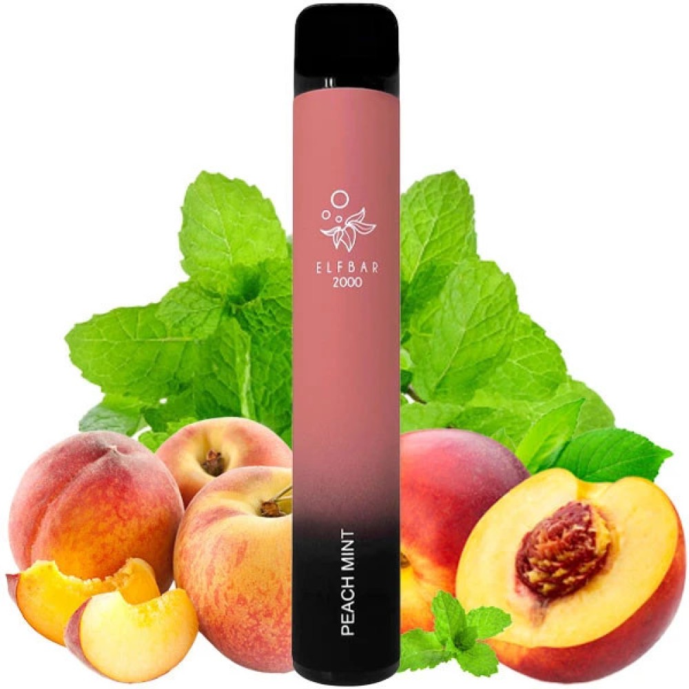 Jednorazowy papieros elektroniczny Elf Bar E-Shisha Peach Mint (2000 zaciągnięć)