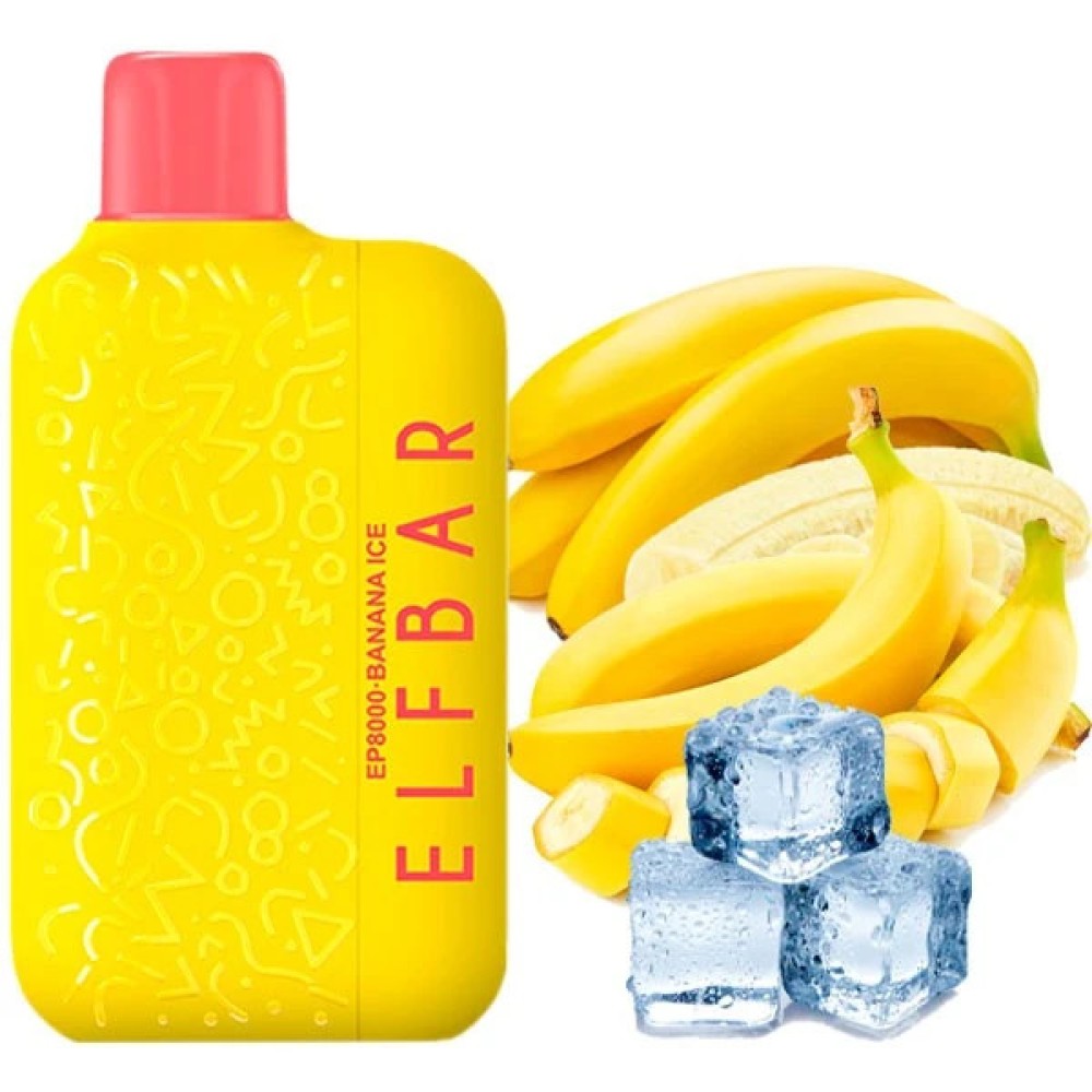 Jednorazowy papieros elektroniczny Elf Bar EP Banana Ice (Banana Ice) (8000 zaciągnięć)