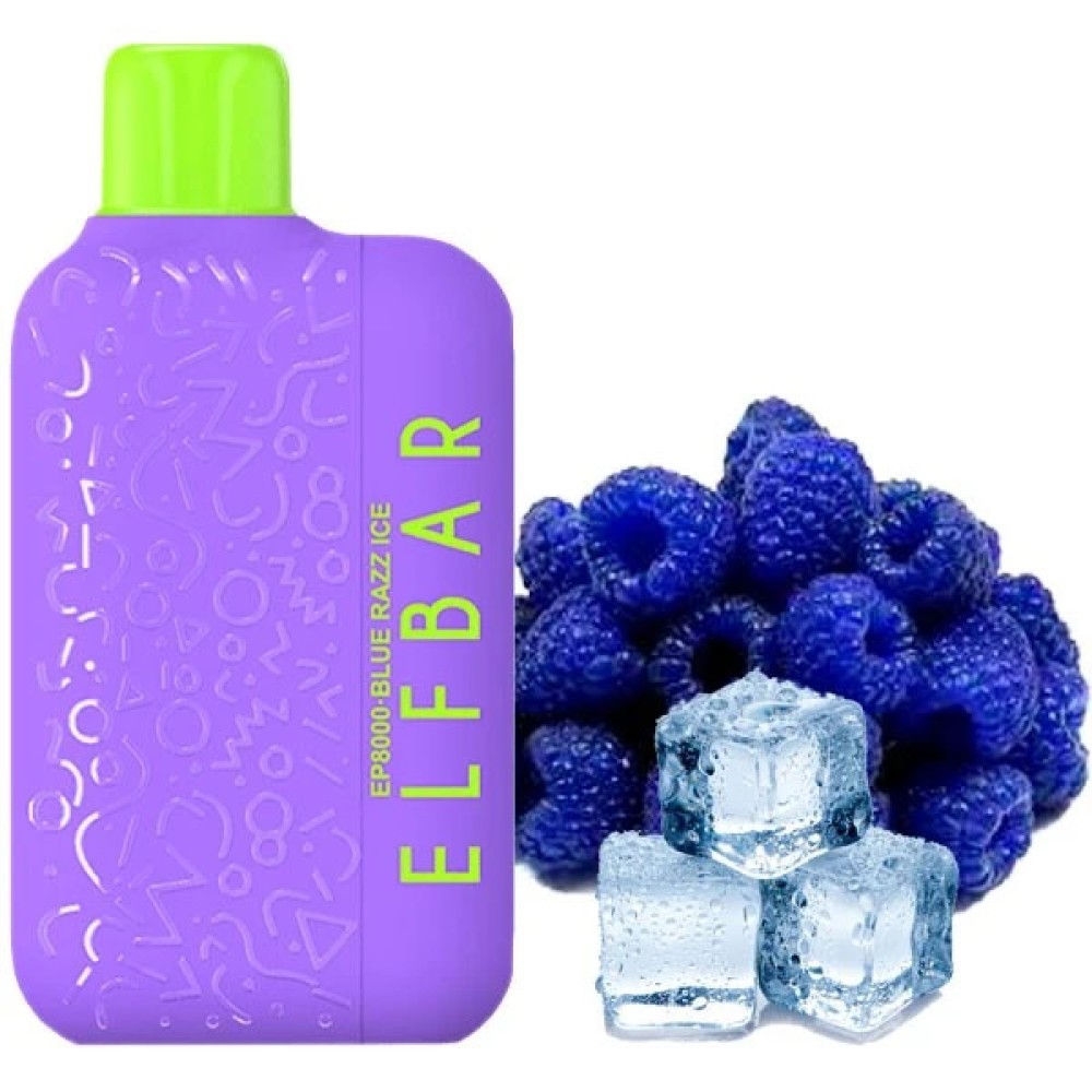 Jednorazowy papieros elektroniczny Elf Bar EP Blue Razz Ice (8000 zaciągnięć)