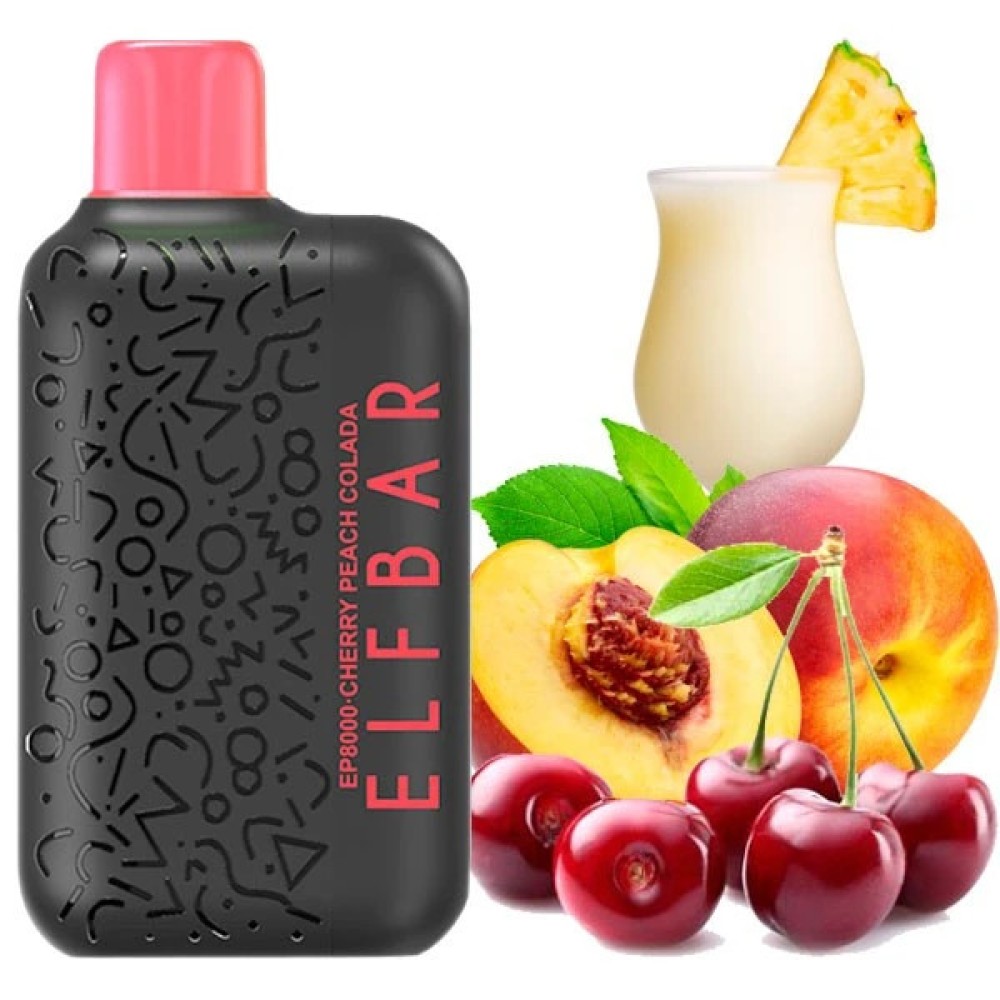 Jednorazowy papieros elektroniczny Elf Bar EP Cherry Peach Colada (8000 zaciągnięć)