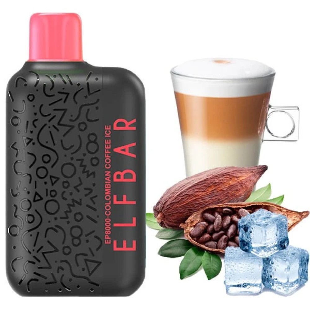 Jednorazowy papieros elektroniczny Elf Bar EP Colombian Coffee Ice (8000 zaciągnięć)