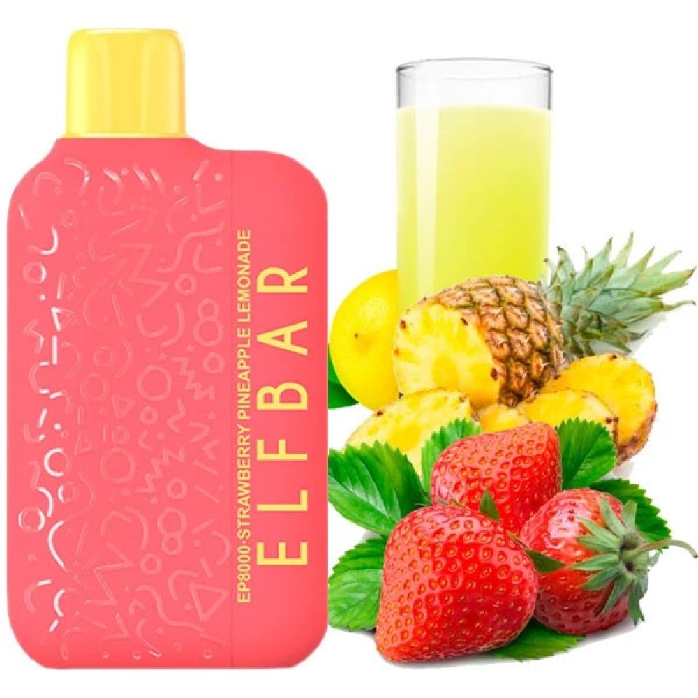 Jednorazowy papieros elektroniczny Elf Bar EP Strawberry Pineapple Lemonade (Strawberry Pineapple Lemonade) (8000 zaciągnięć)