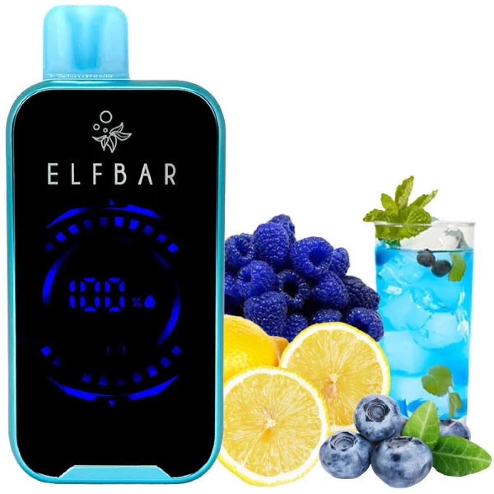 Jednorazowy papieros elektroniczny Elf Bar FS Blueberry Razz Lemon (Blueberry Razz Lemon) (18000 zaciągnięć)