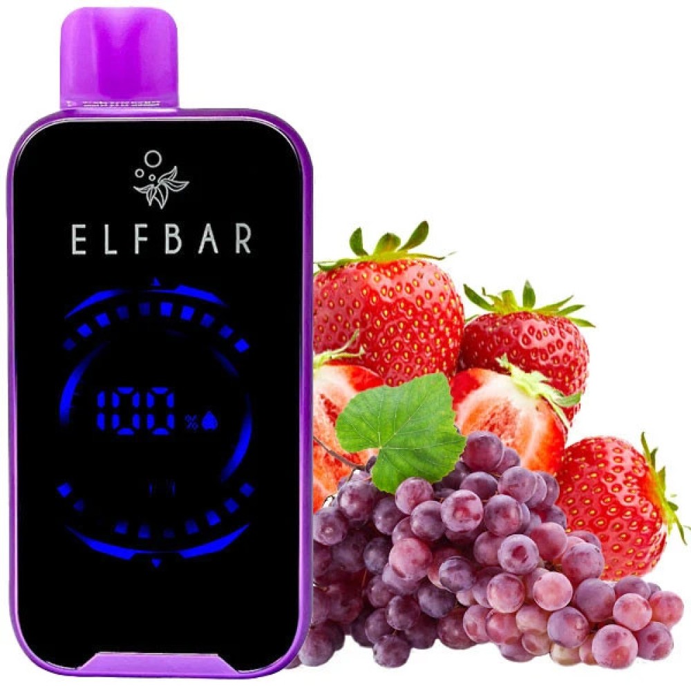 Jednorazowy papieros elektroniczny Elf Bar FS Strawberry Grape (Strawberry Grape) (18000 zaciągnięć)