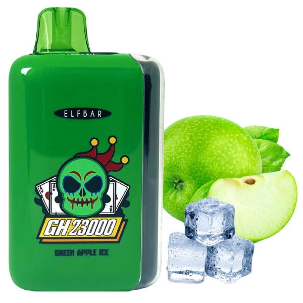 Jednorazowy papieros elektroniczny Elf Bar GH Green Apple Ice (23000 zaciągnięć)