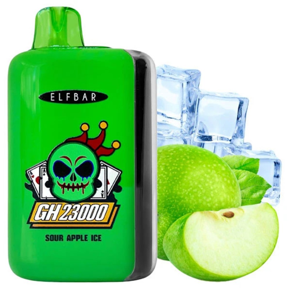 Jednorazowy papieros elektroniczny Elf Bar GH Sour Apple Ice (Sour Apple Ice) (23000 zaciągnięć) (2% Ni)