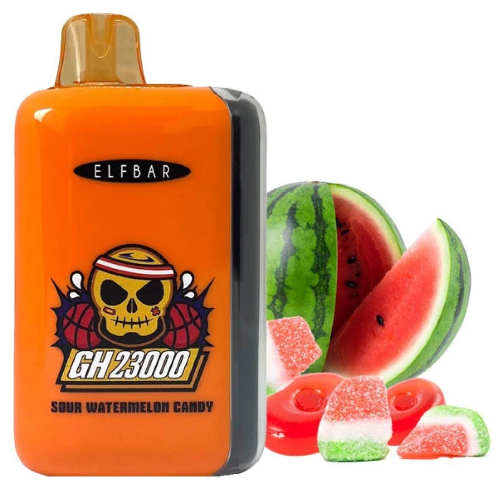 Jednorazowy papieros elektroniczny Elf Bar GH Sour Watermelon Candy (Sour Watermelon Candy) (23000 zaciągnięć)