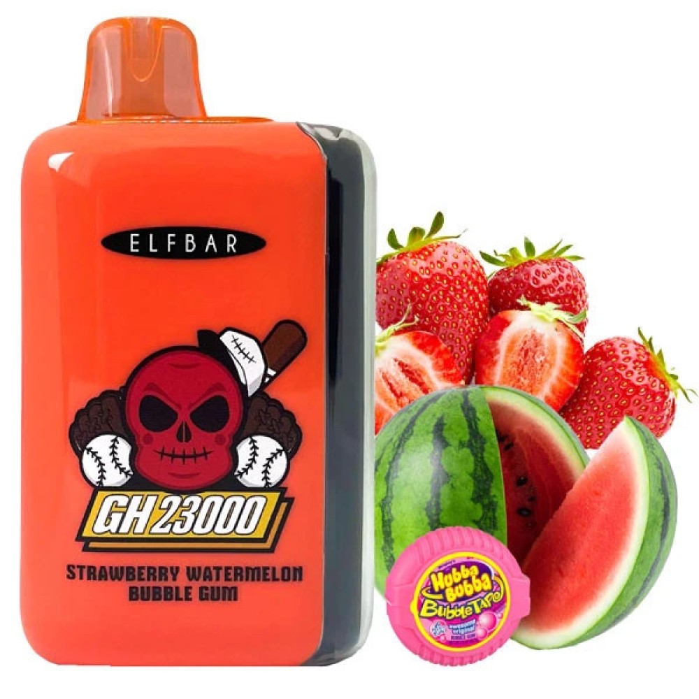 Jednorazowy papieros elektroniczny Elf Bar GH Strawberry Watermelon Bubble Gum (Strawberry Watermelon Bubble Gum) (23000 zaciągnięć)