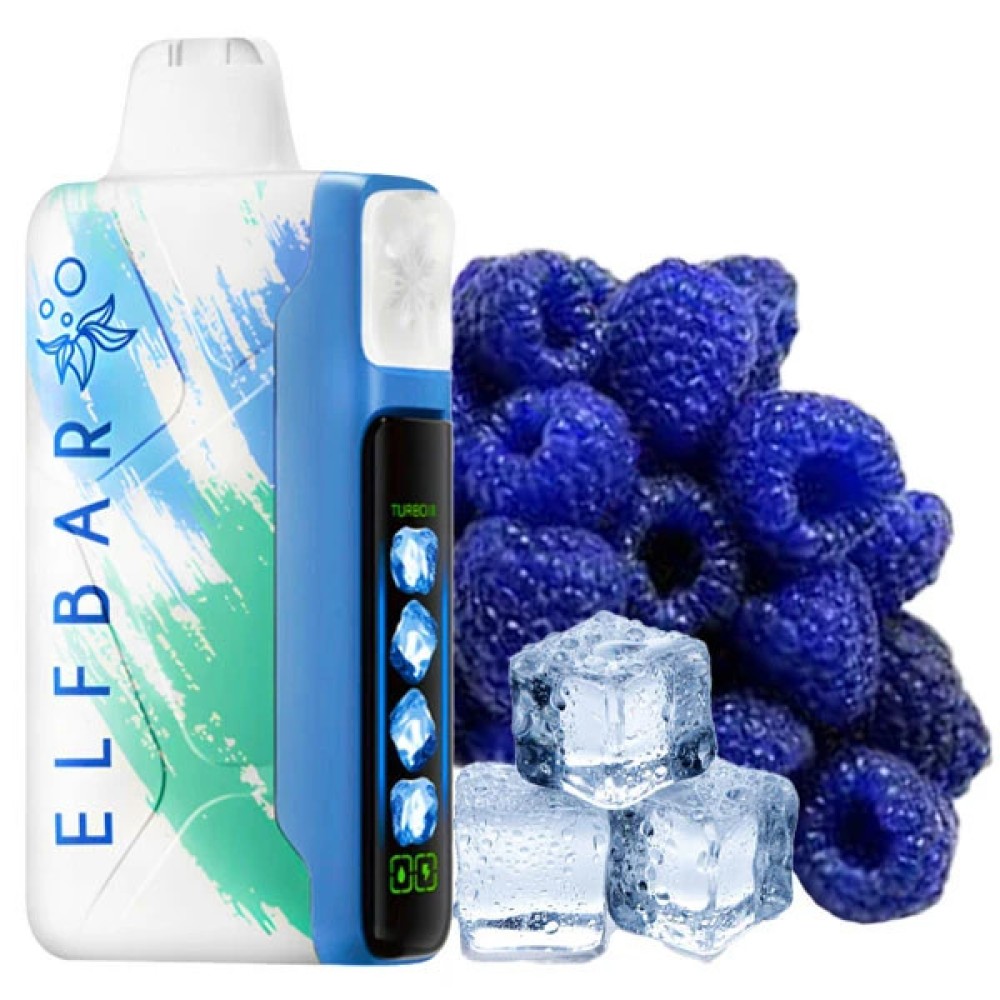 Jednorazowy papieros elektroniczny Elf Bar Ice King Blue Razz Ice (30000 zaciągnięć)