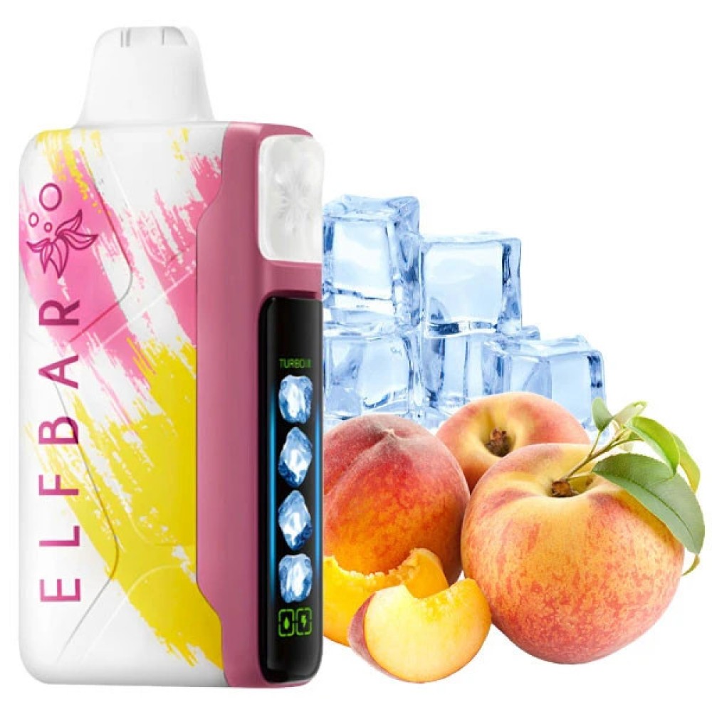 Jednorazowy papieros elektroniczny Elf Bar Ice King Peach Ice (Peach Ice) (30000 zaciągnięć)