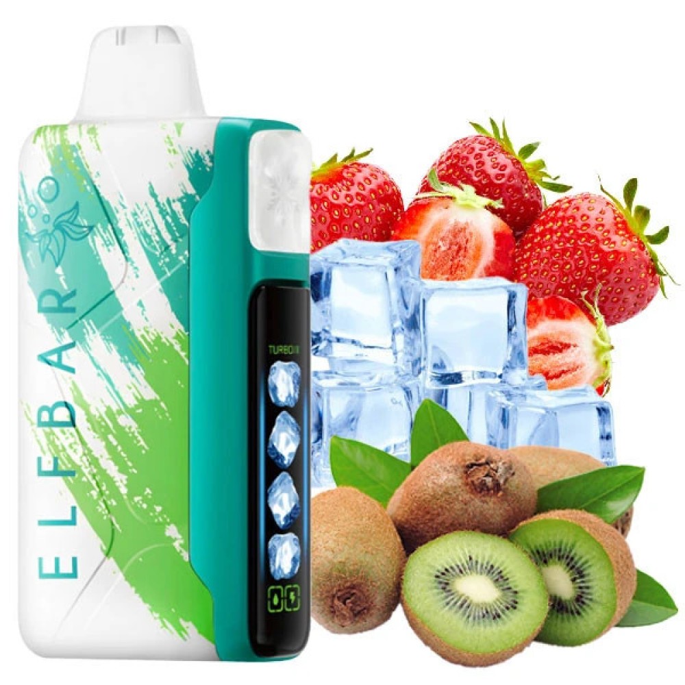 Jednorazowy papieros elektroniczny Elf Bar Ice King Strawberry Kiwi Ice (Strawberry Kiwi Ice) (30000 zaciągnięć)
