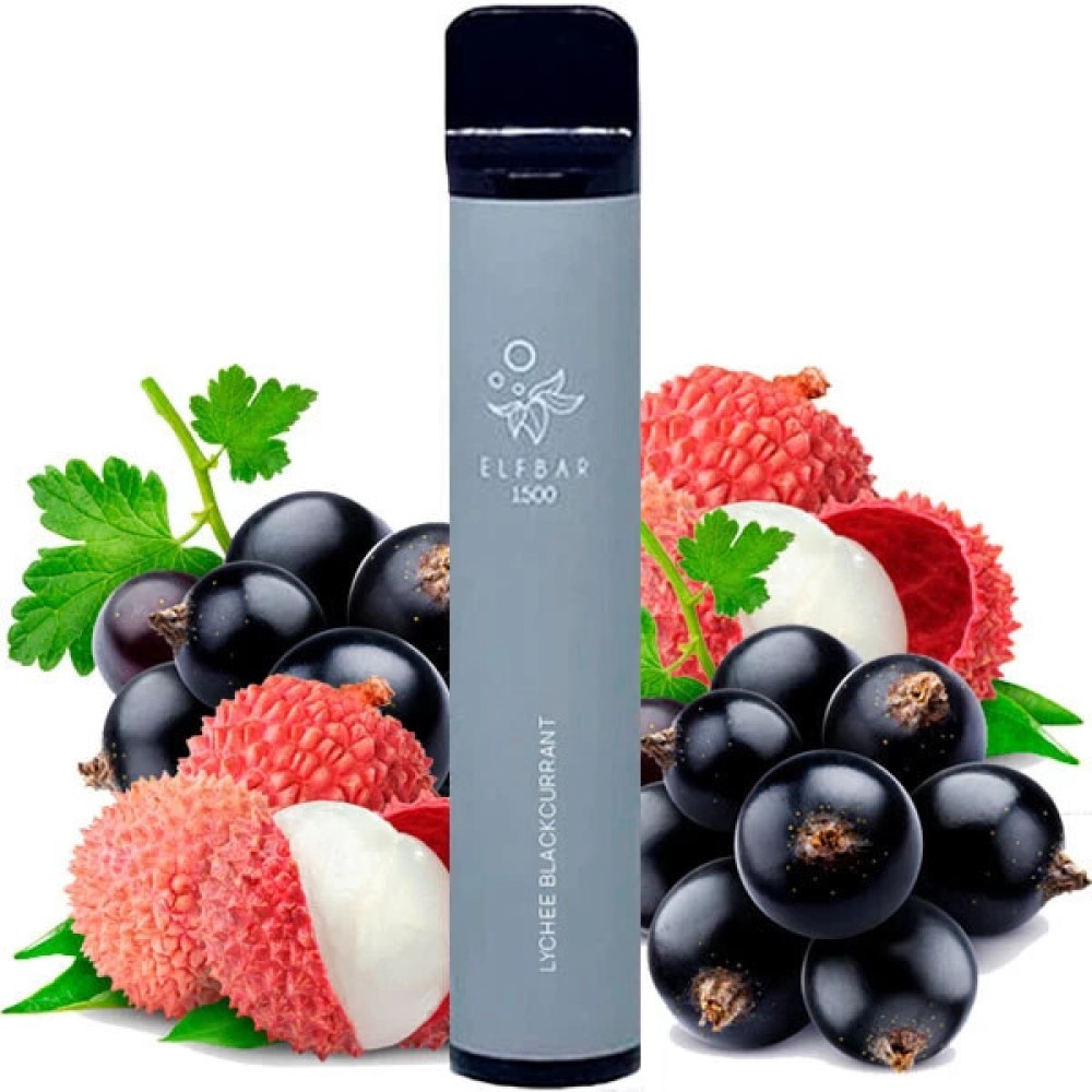 Jednorazowy papieros elektroniczny Elf Bar Lychee Blackcurrant (Lychee Blackcurrant) (1500 zaciągnięć)