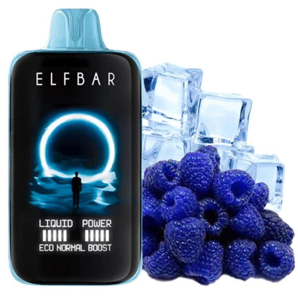 Jednorazowy papieros elektroniczny Elf Bar MoonNight Blue Razz Ice (40 000 zaciągnięć)