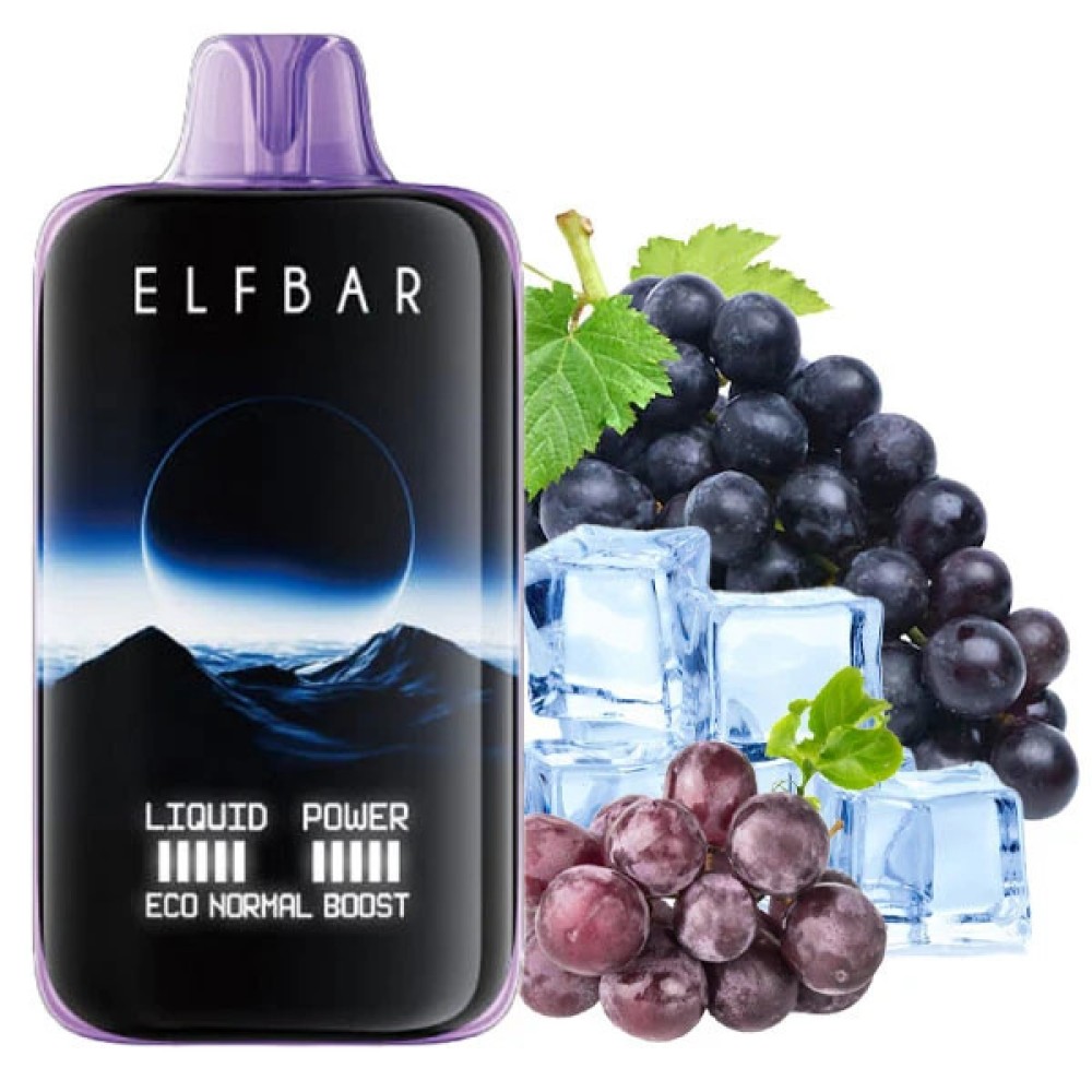Jednorazowy papieros elektroniczny Elf Bar MoonNight Grape Ice (40 000 zaciągnięć)
