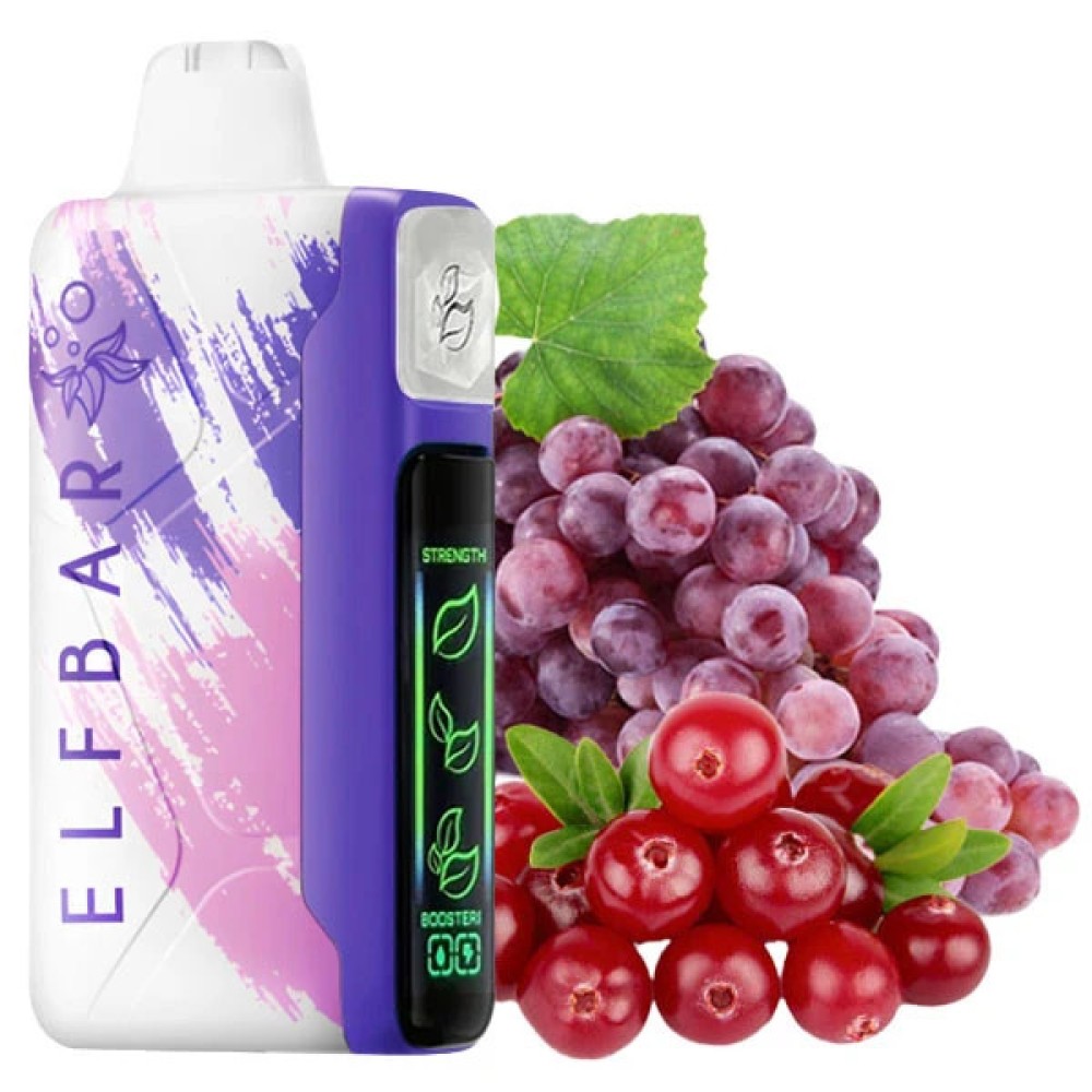 Jednorazowy elektroniczny papieros Elf Bar Nic King Grape Cranberry (30 000 zaciągnięć)