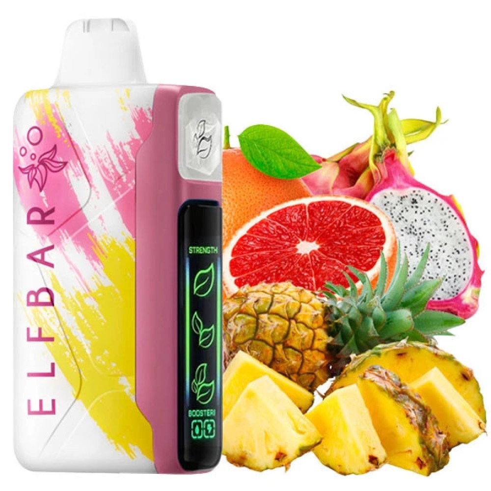 Jednorazowy papieros elektroniczny Elf Bar Nic King Pineapple Dragonfruit Grapefruit (Pineapple Pitaya Grapefruit) (30000 zaciągnięć)