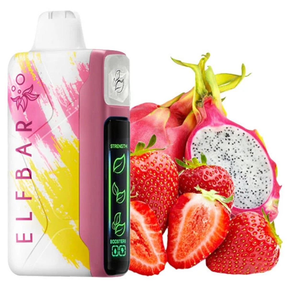 Jednorazowy elektroniczny papieros Elf Bar Nic King Sour Strawberry Dragonfruit (Strawberry Pitaya Sour) (30 000 zaciągnięć)