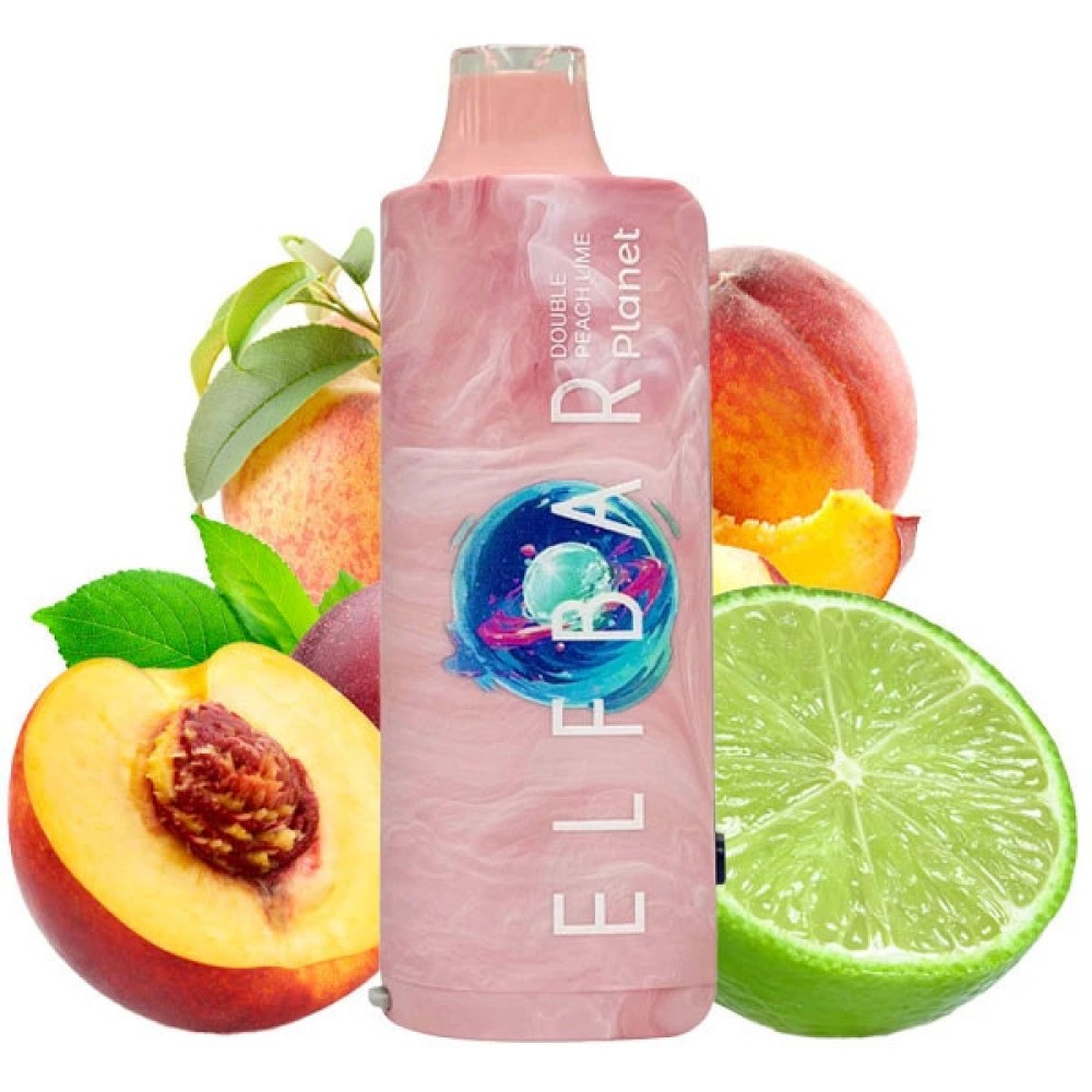 Jednorazowy papieros elektroniczny Elf Bar Planet Double Peach Lime (25000 zaciągnięć)
