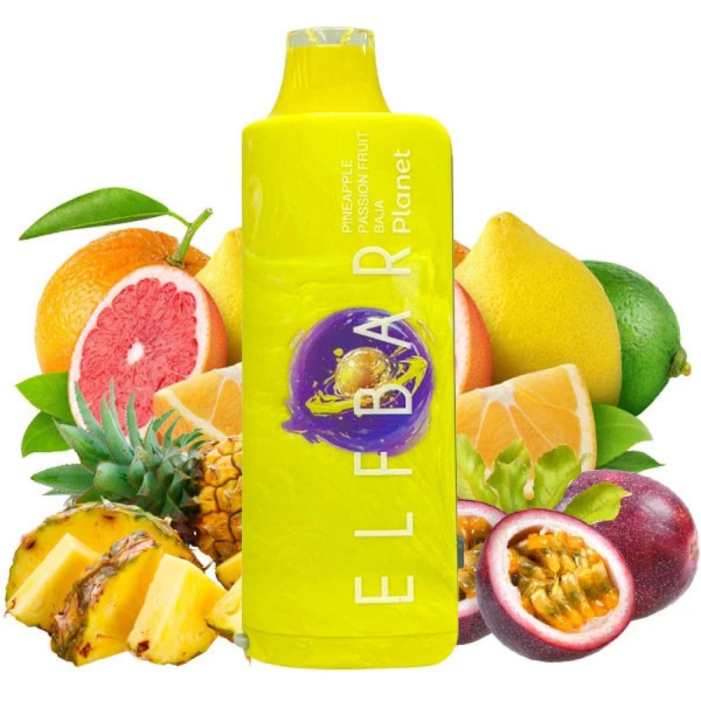 Jednorazowy papieros elektroniczny Elf Bar Planet Pineapple Passion Fruit Baja (Pineapple Passion Fruit Baja) (25000 zaciągnięć)